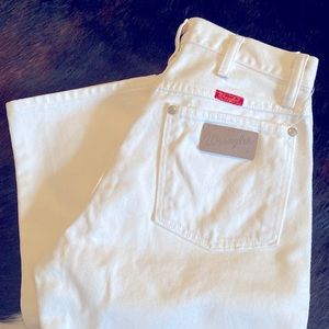 Womens White High Rise Wranglers